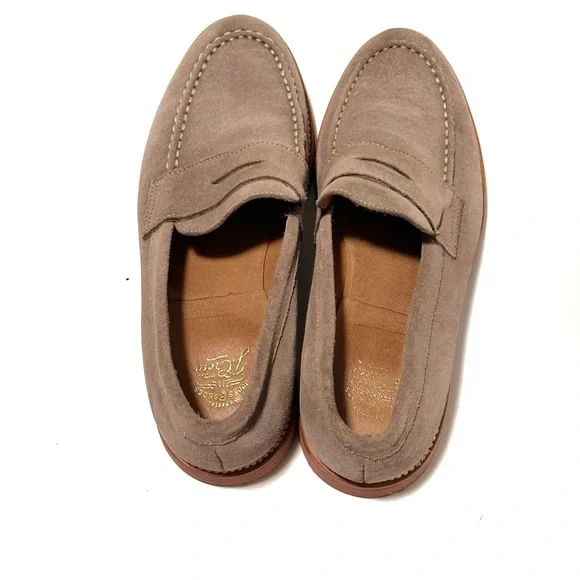 J. Crew Kenton A6312 Lt. Brown Suede Slip On Penny Loafers - Picture 4 of 7